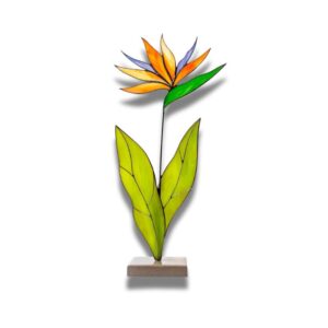 Stained Glass Bird of Paradise Flower