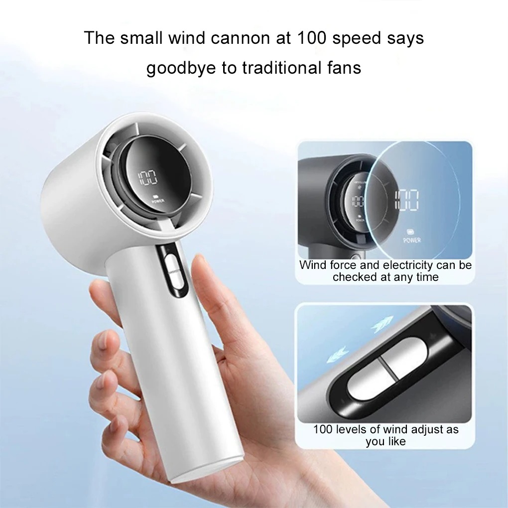 Handheld Fan For Home Office Ice-Sensing Hurricane Cannon USB Charging3