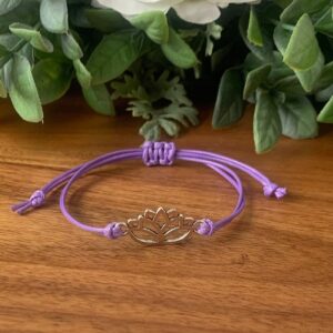 Bracelet Lotus Flower Purple